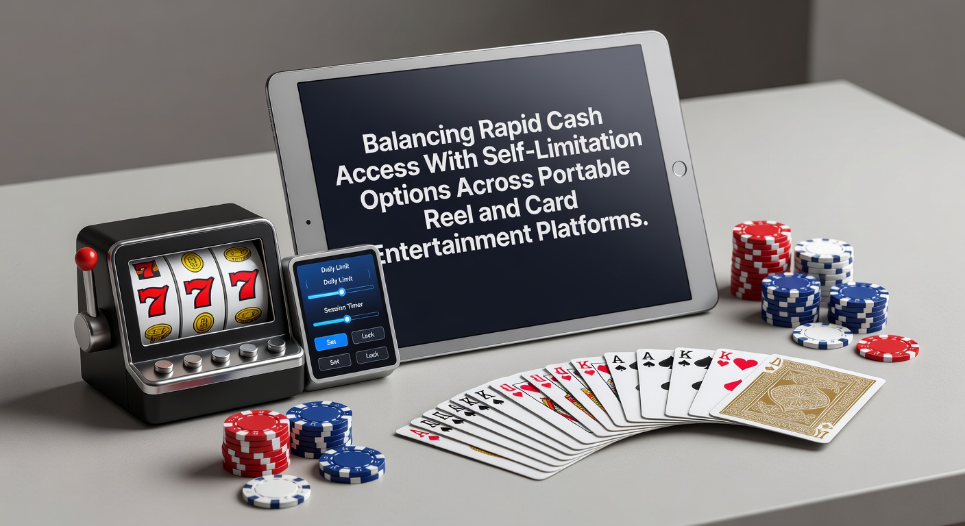 Mobile casino interface showing quick withdrawal options alongside deposit limit settings on a smartphone screen