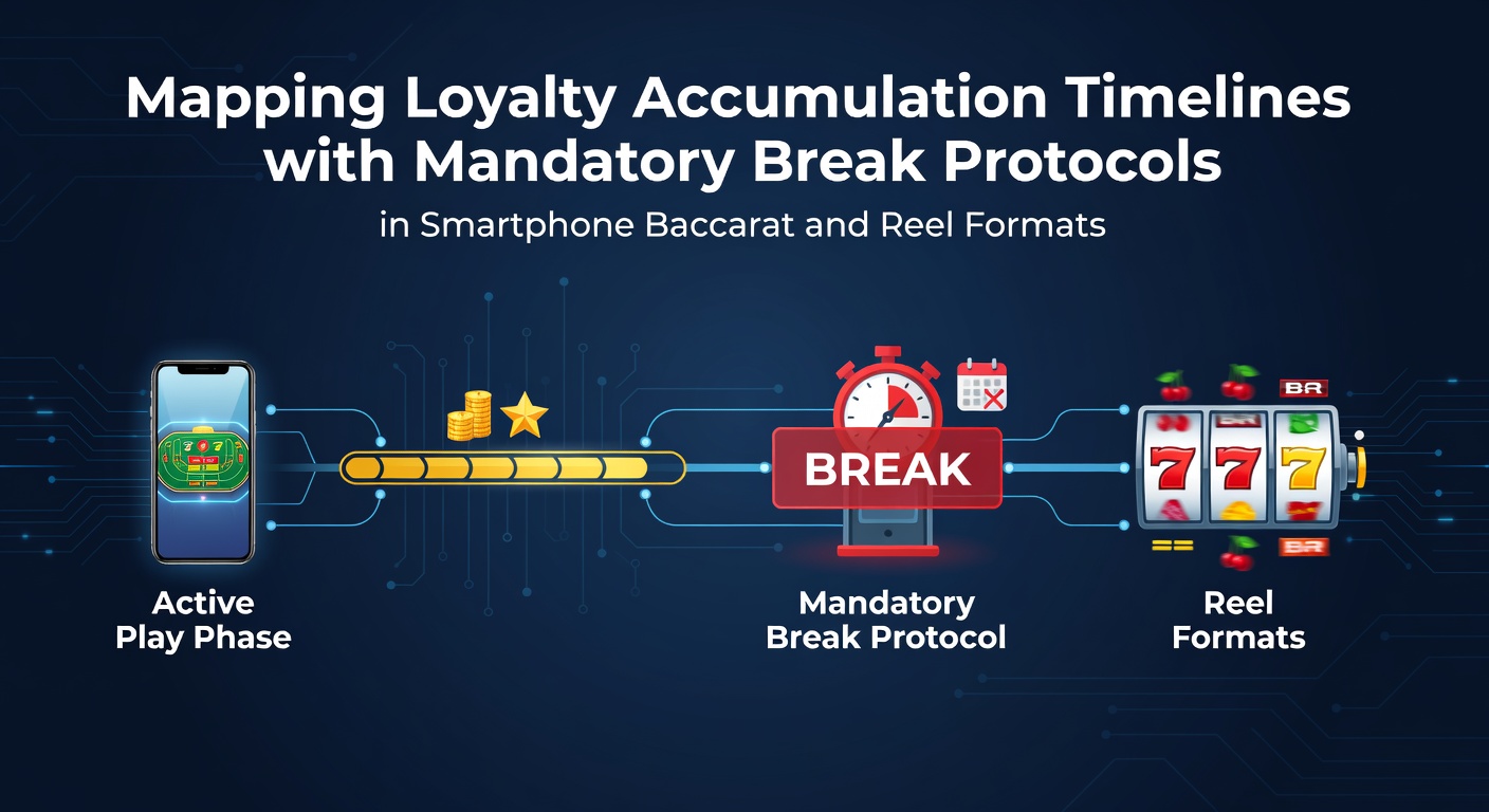 Smartphone screen displaying baccarat and slot game interfaces with loyalty point counters and break timer overlays