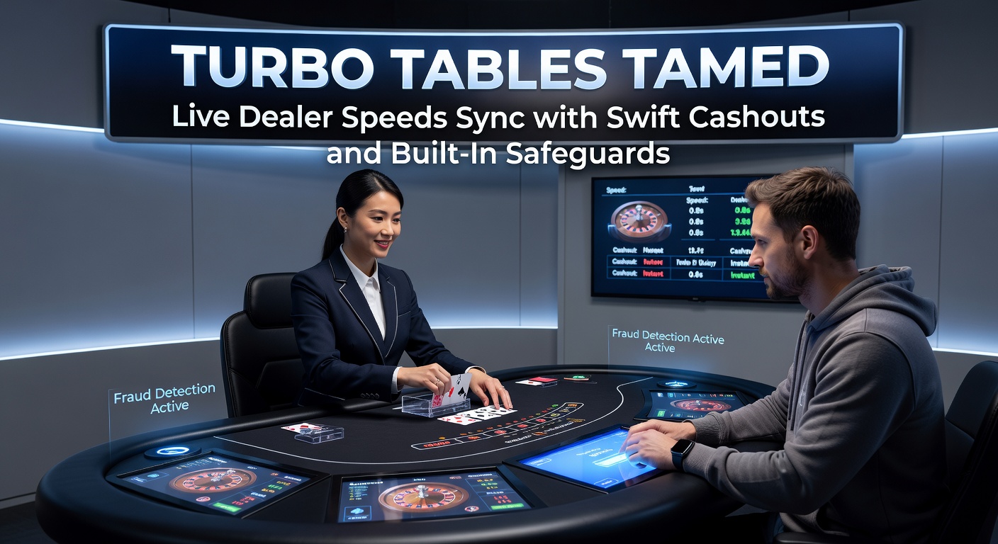A dynamic live dealer turbo blackjack table where cards fly fast and players react in real-time, showcasing high-speed action synced with secure digital interfaces