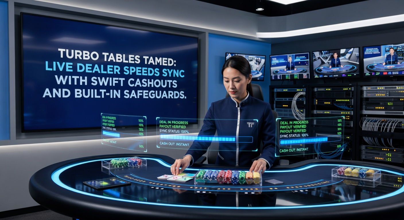 Close-up of a turbo poker table interface displaying rapid deal animations, real-time cashout buttons, and safeguard notifications popping up during intense play sessions